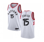Youth Nike Toronto Raptors #15 Vince Carter Swingman White NBA Jersey - Association Edition