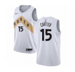 Youth Nike Toronto Raptors #15 Vince Carter Swingman White NBA Jersey - City Edition