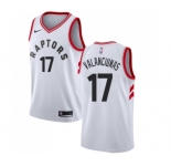 Youth Nike Toronto Raptors #17 Jonas Valanciunas Authentic White NBA Jersey - Association Edition
