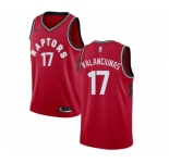 Youth Nike Toronto Raptors #17 Jonas Valanciunas Swingman Red Road NBA Jersey - Icon Edition
