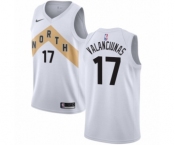 Youth Nike Toronto Raptors #17 Jonas Valanciunas Swingman White NBA Jersey - City Edition