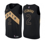 Youth Nike Toronto Raptors #2 Kawhi Leonard Swingman Black NBA Jersey - City Edition
