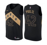 Youth Nike Toronto Raptors #42 Jakob Poeltl Swingman Black NBA Jersey - City Edition