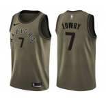 Youth Nike Toronto Raptors #7 Kyle Lowry Swingman Green Salute to Service NBA Jersey