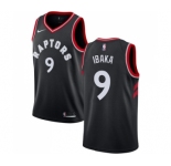 Youth Nike Toronto Raptors #9 Serge Ibaka Swingman Black Alternate NBA Jersey Statement Edition