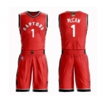 Youth Toronto Raptors #1 Patrick McCaw Swingman Red 2019 Basketball Finals Bound Suit Jersey - Icon Edition