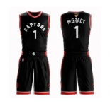 Youth Toronto Raptors #1 Tracy Mcgrady Swingman Black 2019 Basketball Finals Bound Suit Jersey Statement Edition