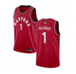Youth Toronto Raptors #1 Tracy Mcgrady Swingman Red 2019 Basketball Finals Bound Jersey - Icon Edition