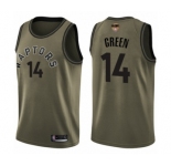 Youth Toronto Raptors #14 Danny Green Swingman Green Salute to Service 2019 Basketball Finals Bound Jersey