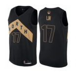 Youth Toronto Raptors #17 Jeremy Lin Swingman Black 2019 Basketball Finals Bound Jersey - City Edition