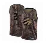 Youth Toronto Raptors #2 Kawhi Leonard Swingman Camo Realtree Collection 2019 Basketball Finals Bound Jersey