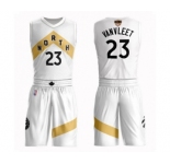 Youth Toronto Raptors #23 Fred VanVleet Swingman White 2019 Basketball Finals Bound Suit Jersey - City Edition