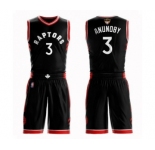Youth Toronto Raptors #3 OG Anunoby Swingman Black 2019 Basketball Finals Bound Suit Jersey Statement Edition