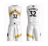 Youth Toronto Raptors #32 KJ McDaniels Swingman White 2019 Basketball Finals Bound Suit Jersey - City Edition