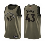 Youth Toronto Raptors #43 Pascal Siakam Swingman Green Salute to Service 2019 Basketball Finals Bound Jersey