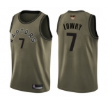 Youth Toronto Raptors #7 Kyle Lowry Swingman Green Salute to Service 2019 Basketball Finals Bound Jersey