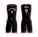Youth Toronto Raptors #9 Serge Ibaka Swingman Black 2019 Basketball Finals Bound Suit Jersey Statement Edition