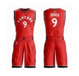 Youth Toronto Raptors #9 Serge Ibaka Swingman Red 2019 Basketball Finals Bound Suit Jersey - Icon Edition