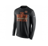 Men's Cincinnati Bengals Nike Black 2015 AFC North Division Champions Long Sleeves T-Shirt