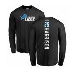 NFL Nike Detroit Lions #98 Damon Harrison Black Backer Long Sleeve T-Shirt