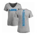 NFL Women's Nike Detroit Lions #98 Damon Harrison Ash Backer T-Shirt