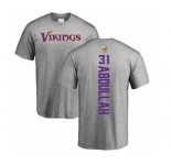 NFL Nike Minnesota Vikings #31 Ameer Abdullah Ash Backer T-Shirt