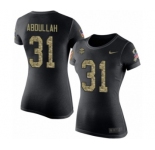NFL Women's Nike Minnesota Vikings #31 Ameer Abdullah Black Camo Salute to Service T-Shirt