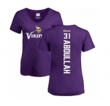 NFL Women's Nike Minnesota Vikings #31 Ameer Abdullah Purple Backer Slim Fit T-Shirt
