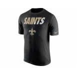 Men's New Orleans Saints Nike Black Legend Staff Practice Performance T-Shirt