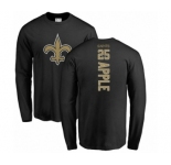 NFL Nike New Orleans Saints #25 Eli Apple Black Backer Long Sleeve T-Shirt