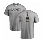 NFL Nike New Orleans Saints #7 Taysom Hill Ash Backer T-Shirt