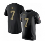 NFL Nike New Orleans Saints #7 Taysom Hill Black Camo Salute to Service T-Shirt