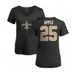 NFL Women's Nike New Orleans Saints #25 Eli Apple Black Name & Number Logo Slim Fit T-Shirt