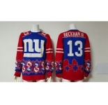 Nike New York Giants #13 Odell Beckham Jr blue Men's Ugly Sweater