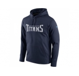 Men Tennessee Titans Nike Navy Circuit Wordmark Essential Performance Pullover Hoodie