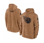 Men's Tennessee Titans 2023 Brown Salute to Service Pullover Hoodie