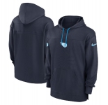 Men's Tennessee Titans Navy Performance Pullover Hoodie