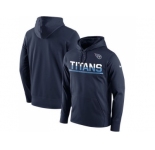 Men's Tennessee Titans Nike Navy Sideline Circuit Pullover Performance Hoodie