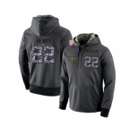 NFL Men's Nike Tennessee Titans #22 Derrick Henry Stitched Black Anthracite Salute to Service Player Performance Hoodie