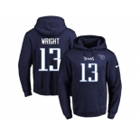 Nike Tennessee Titans #13 Kendall Wright Navy Blue Name & Number Pullover NFL Hoodie