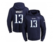 Nike Tennessee Titans #13 Kendall Wright Navy Blue Name & Number Pullover NFL Hoodie