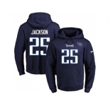 Nike Tennessee Titans #25 Adoree' Jackson Navy Blue Name & Number Pullover NFL Hoodie