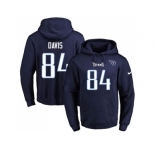 Nike Tennessee Titans #84 Corey Davis Navy Blue Name & Number Pullover NFL Hoodie
