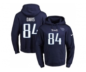 Nike Tennessee Titans #84 Corey Davis Navy Blue Name & Number Pullover NFL Hoodie