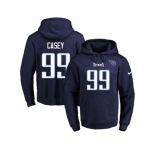 Nike Tennessee Titans #99 Jurrell Casey Navy Blue Name & Number Pullover NFL Hoodie