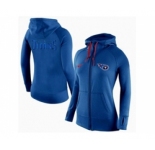 Women Nike Tennessee Titans Full-Zip Performance Hoodie Blue