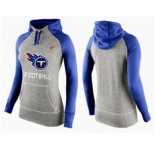 Women Nike Tennessee Titans Performance Hoodie Grey & Blue_1