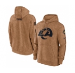 Men's Los Angeles Rams 2023 Brown Salute to Service Pullover Hoodie