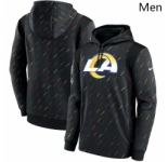 Men's Los Angeles Rams Nike Charcoal 2021 NFL Crucial Catch Therma Pullover Hoodie