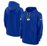 Men's Los Angeles Rams Royal Performance Pullover Hoodie